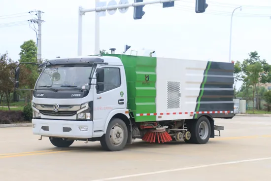 Pohir Vacuum Road Nettoyage de rue Balayeuse Poussière Camion Balayeuses Montées Sol Mobile Balayeuse de Rue Voiture