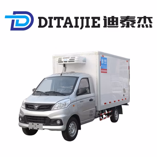 Camion frigorifique 4x2 de 1 à 2 tonnes, petit camion frigorifique pour la livraison de lait, de viande et de glaces