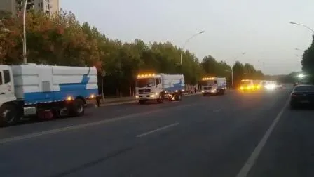 Pelle à neige hydraulique montée sur camion balayeuse Dongfeng, nettoyage des routes, canon à brouillard